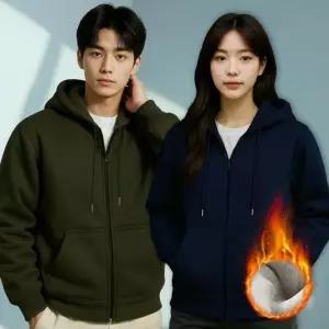 데일리 남.녀공용 웜코어 오버핏 기모 후드집업 6color