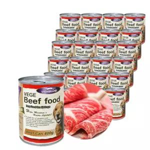 베게 브랜드 강아지 습식캔 소고기400g 24개 1박스