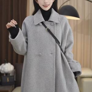 원픽 여성 하프 면 울 코트 가을 겨울 롱 모직 봄 스타일