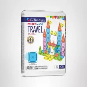 MAGNA-TILES 마이크로MAGS 여행 세트 디럭스 55피스 마그네틱 건설 오리지널 빌딩 브랜드