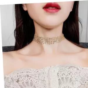글리터 스팽글 초커 목걸이