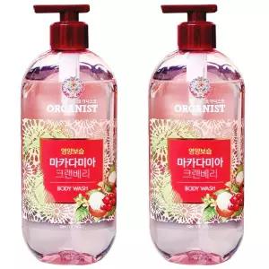 LG 오가니스트 마카다미아 크랜베리 바디워시 500g x2개
