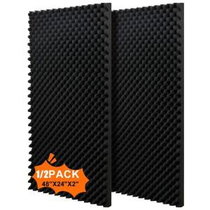 1/2Pack 60x120x5cm 계란 상자 음향 폼 패널 고밀도 스튜디오 사운드 흡수 소음 절연 대형