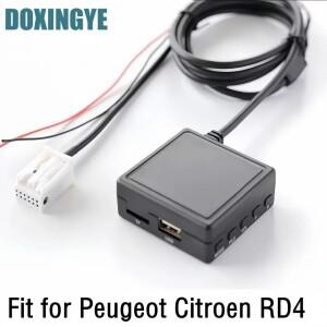 DOXINGYE AUX USB TF 인터페이스 푸조 307 시트로엥 RD4 차량용 MP3 플레이어 블루투스 핸즈프리 용 음악
