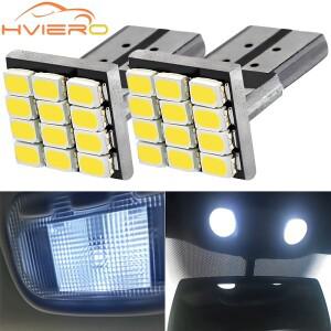 2Pcs 자동차 T10 12Led W5W 194 168 차례 신호 돔 조명 모바일 마커 전구 인테리어 램프 백업 통관 12V