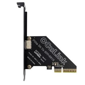 64Gbps PCI Express 4.0 X4-Oculink SFF-8612 확장 카드 라이저 변환기 + U.2 SSD 그래픽 로우 프로파일