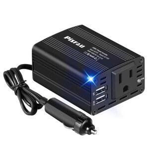 노트북 컴퓨터 블랙용 3.1A 듀얼 USB AC 자동차 충전기가 있는 150W 파워 인버터 12V DC-110V 플러그 어댑터 콘센트 컨버터