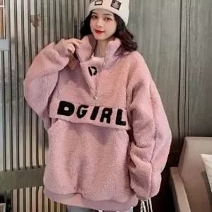 반집업 여자잠바 여자양털점퍼 양털아우터 양털잠바 여자양털잠바 20대