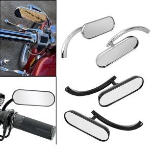 할리 여행용 일렉트라 글라이드 Dyna Fatboy Softail Sportster 용 바이크 오토바이 블랙 크롬 백미러 사이