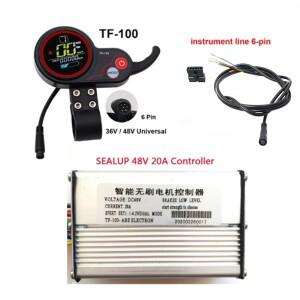 36V 16A 48V 20A 브러시리스 전동 컨트롤러 TF-100 LCD 디스플레이 미터 쿠구 M4 전동 스쿠터 자전거 개조