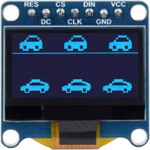 0.96인치 OLED 디스플레이 모듈 128×64 해상도 SPI / I2C 통신 SSD1315 드라이버 칩 블루 색상 아두이노