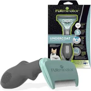 4.5kg 미만의 작은 짧은 털 고양이를 위한 FURminator 언더코트 디셰딩 도구