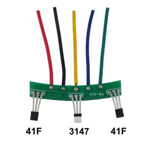 Ebike 전기 스쿠터 홀 센서 3147 41F 213 PCB 보드 케이블 교체 부품 녹색 60도 휠 전동 액세서리