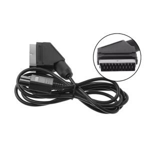 SNES Gamecube N64 PAL 버전 콘솔 레트로 복고풍 엔틱 게임용 RGB SCART AV 케이블 리드 코드 블랙