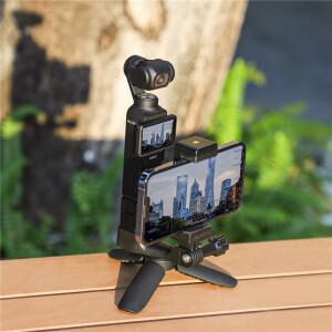 DJI호환 OSMO Pocket 3 용 전면 프레임 휴대폰 홀더 콜드 슈 마운트 접이식 1/4 나사 어댑터 카메라 액세서