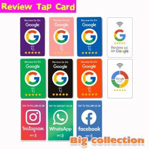 1Pc 재사용 가능 리뷰 탭 카드 Google NFC SEO 향상 친화적인 시간 절약