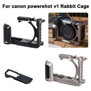 Powershot V1 카메라 토끼 케이지 베이스 플레이트 특수 보호 충돌 방지 퀵 릴리스 어댑터 촬영 액세서리