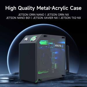Jetson MINI NANO 보호 케이스 OLED 냉각 팬이 포함된 DIY 전자 상자 지원 SUPER/Orin NX