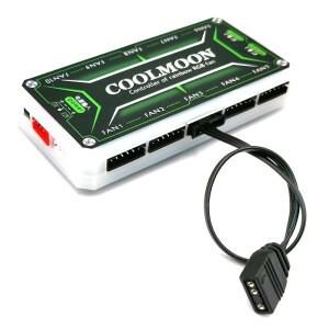 Coolmoon 팬 컨트롤러 어댑터 케이블 5V 3 핀 소형 4Pin/6Pin ARGB 변환기 코드 컴퓨터 Acces