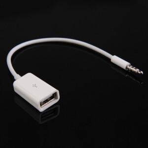 3.5mm 남성 차량용 AUX 오디오 잭 - USB 2.0 여성 어댑터 컨버터 케이블 MP3 지원)