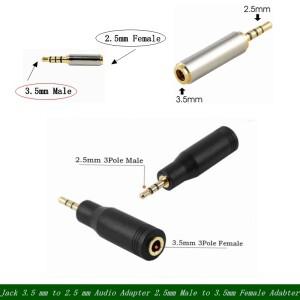 잭3.5mm / 오디오 어댑터 (AUX 스피커 케이블  스테레오 헤드폰  헤드셋 마이크용) 수컷 플매트 카펫 러그
