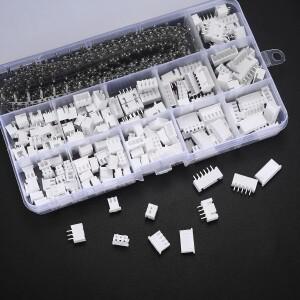 230pcs XH 2.54mm 2-5pin 피치 터미널 키트 하우징 핀 헤더 JST 커넥터 와이어 어댑터 TJC3