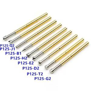 20 개/가방 스프링  핀 P125-A2 B1 E2 D2 J1 Q1 Q2 H2 T2 외부 직경 2.02mm 길이 33.5mm PCB 프로브