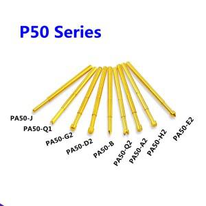 20PCS 금도금 스프링  핀 PA50-A2 B1 E2 D2 G2 H2 J1 Q1 Q2 T2 LM2 외경 0.68mm 길이 16.55mm PCB 프로브