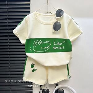 세트 어머니  옷   티셔츠 반바지 2PCS 숏   의류  정장 스트라이프