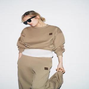 ZARA 패치 스웨트셔츠 - 샌드 5644/203/707