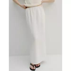 Blank03 linen banding long skirt ivory 1361032