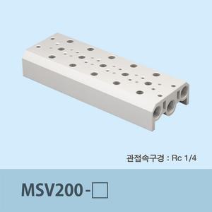 신영제어기 공압솔레노이드밸브 매니폴드블록 MSV200 (직접배관형)