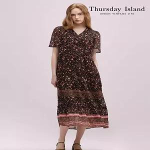 [써스데이아일랜드][Thursday Island] 보더 포인트 쉬폰 원피스(T244MOP239W)