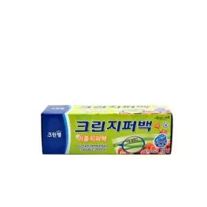 크린랩 (20매) 냉장 냉동겸용 크린 위생봉투 실속팩 18x20cm 소형 이중지퍼백