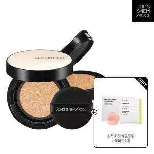 에센셜 스킨 누더 쿠션 본품+리필 + 더블 화장패드5매 + 꽃퍼프1P