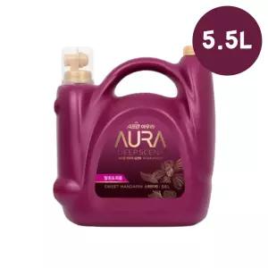 아우라 딥센트 5.5L 스윗만다린 섬유유연제 담배냄새 세탁실