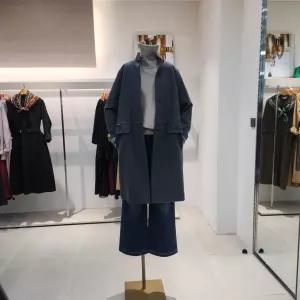 알파카 블렌드 하이넥 래글런 코트 (BRAA0CT361/다크블루)