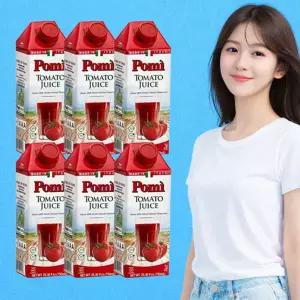750ml x 6개 세트 포미 토마토주스 100% 착즙 원액 대용량 식사대용 음료 첨가물 없는 생토마토 음료수