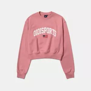 [오아이오아이컬렉션]FLAG LOGO CROP SWEATSHIRT[INDI PINK]