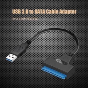 SATA to USB 3.0 케이블 최대 6Gbps 2.5인치 외장 HDD SSD 하드 드라이브용 22핀 어댑터 PC용 III