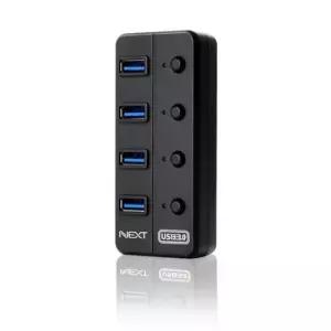 USB허브분배기 4포트 유전원허브 개별스위치 메모리 외장하드 USB3.0
