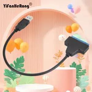 SATA to USB 3.0 케이블 최대 6Gbps 2.5인치 외장 HDD SSD 하드 드라이브용 22핀 어댑터 PC용 III