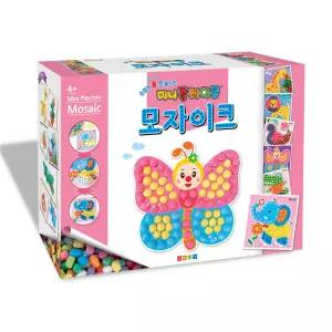 (PL) 미니플레이콘 만들기상자(모자이크) 옥수수깡 물부치 물로붙이는콘 옥수수콘 유아용만들기키트