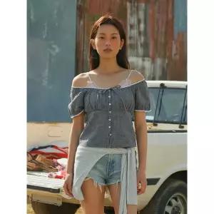 매장정품 WHO.A.U 후아유 Check Patterend Blouse WHBLG2531F 1842828