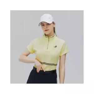 엘르골프 여성 에리 변형 폴로 반집업 티셔츠_6I45410 428949