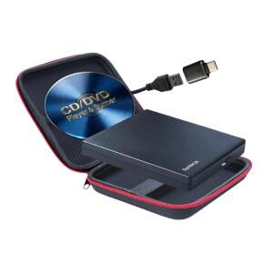 SYNTERYX 외장 CD DVD 드라이브 USB TYPE 노트북 데스크탑 PC MAC WINDOWS LINUX OS 휴대용 슬림 DVD RW 버너 리더 라이터 플레이어 매트 블랙 보호 케이스 포함