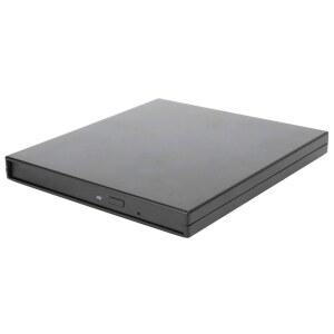 SUNGOOYUE 외장 광학 드라이브 케이스 5MM USB CD DVD 인클로저 블랙 ABS 휴대용 플러그 데이터 라인 전원 코드가 포함된 플레이 디자인
