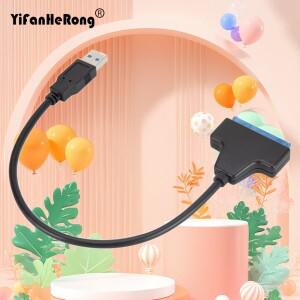SATA to USB 3.0 케이블 MAX 6Gbps 2.5인치 외장 HDD SSD 하드 드라이브용 22핀 어댑터 PC용 III
