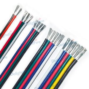 23 5 6 4핀 전선 케이블 18AWG PVC 주석 도금 구리선 전기 와이어 LED 스트립 스피커 팬 조명 태양광 패널