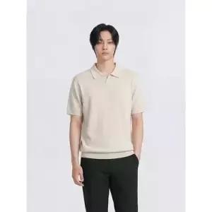 폴햄 남성 린넨 슬릿넥 플레인 반팔 풀오버 PHG2ET1090 LE1221833951